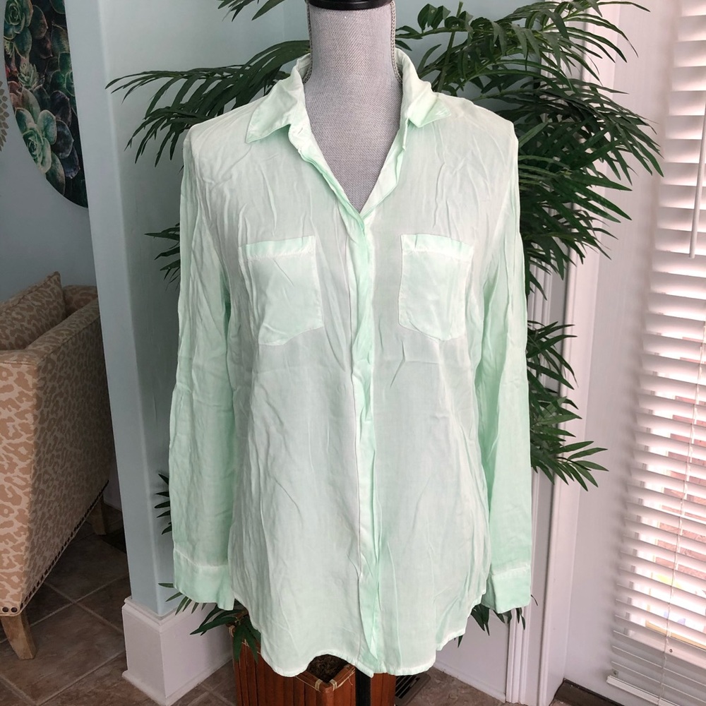 NWT Vintage Wash BLL New York Blouse Mint